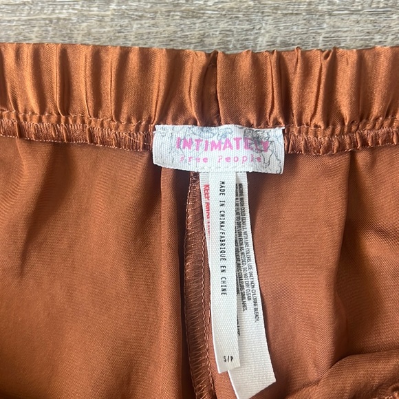 Free People Intimates Brown Lounge Shorts Size Small - Picture 2 of 5